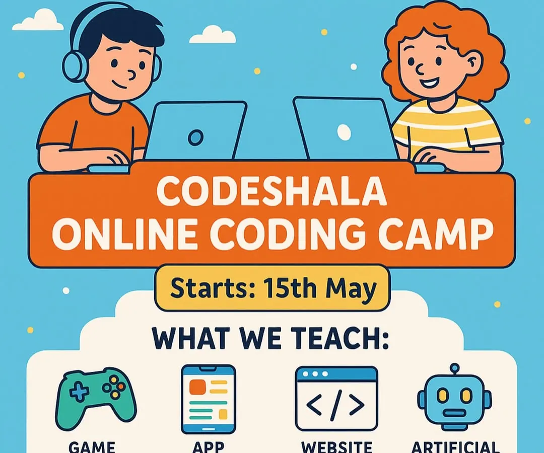 Our online coding camps are designed to turn your child's screen time into a productive skill-building experience. We cover exciting fields like game making, app development, website creation, and even artificial intelligence.