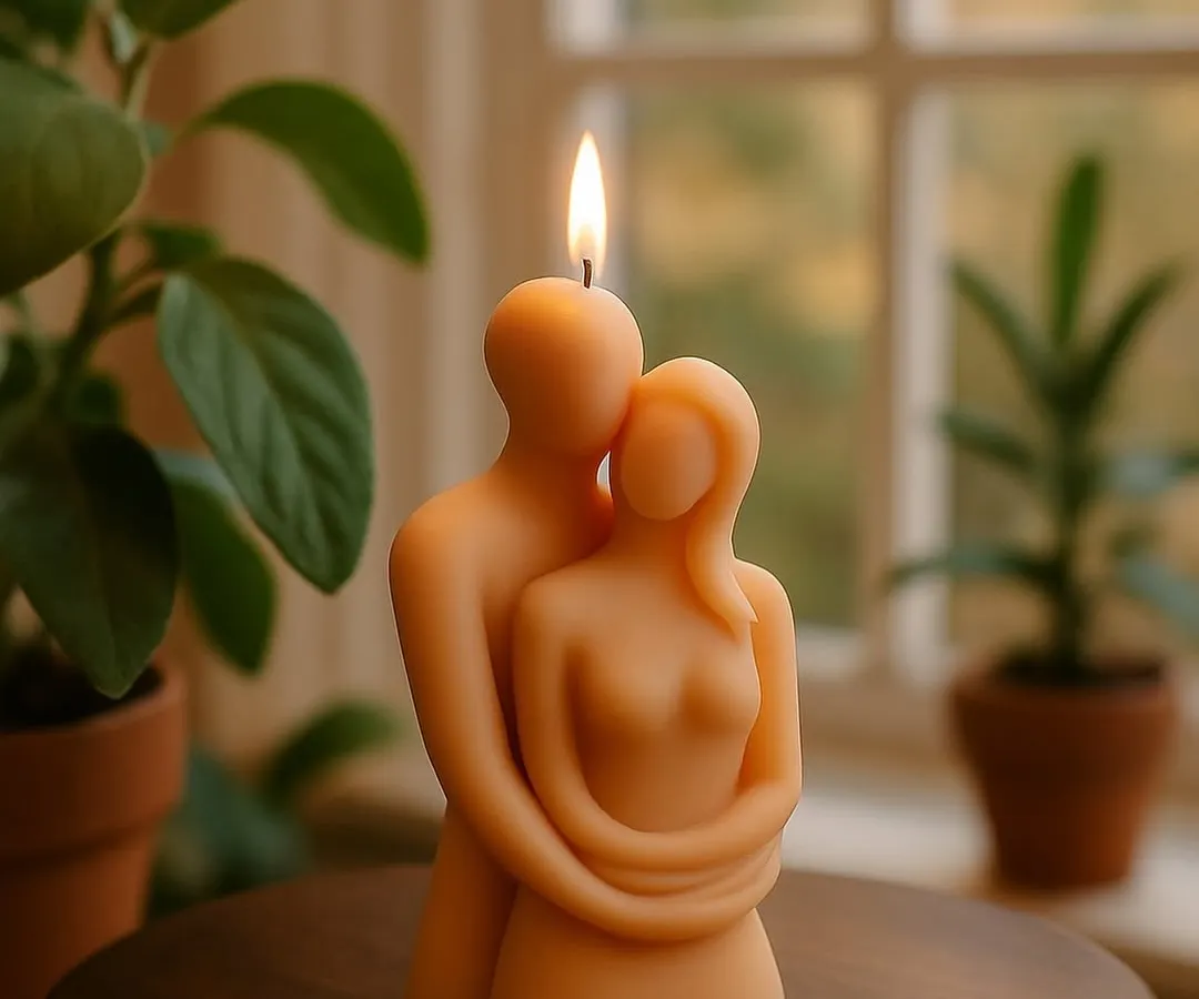A truly personal gift for anniversaries or weddings. This custom couple candle can be made in your choice of color and fragrance to represent a unique bond.