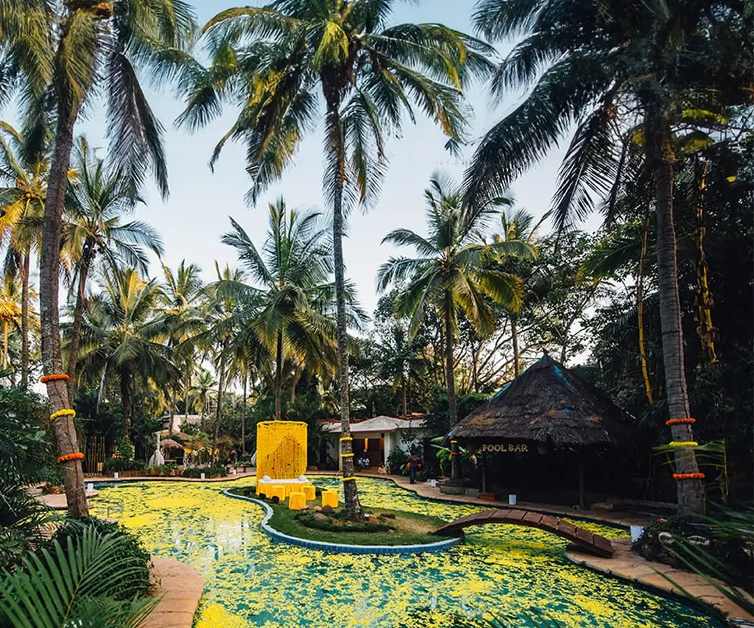 Imagine your celebration by our tropical, resort-style pool, surrounded by palm trees and lush greenery. We decorate the space to match your theme, creating a vibrant, vacation-like atmosphere for you and your guests.