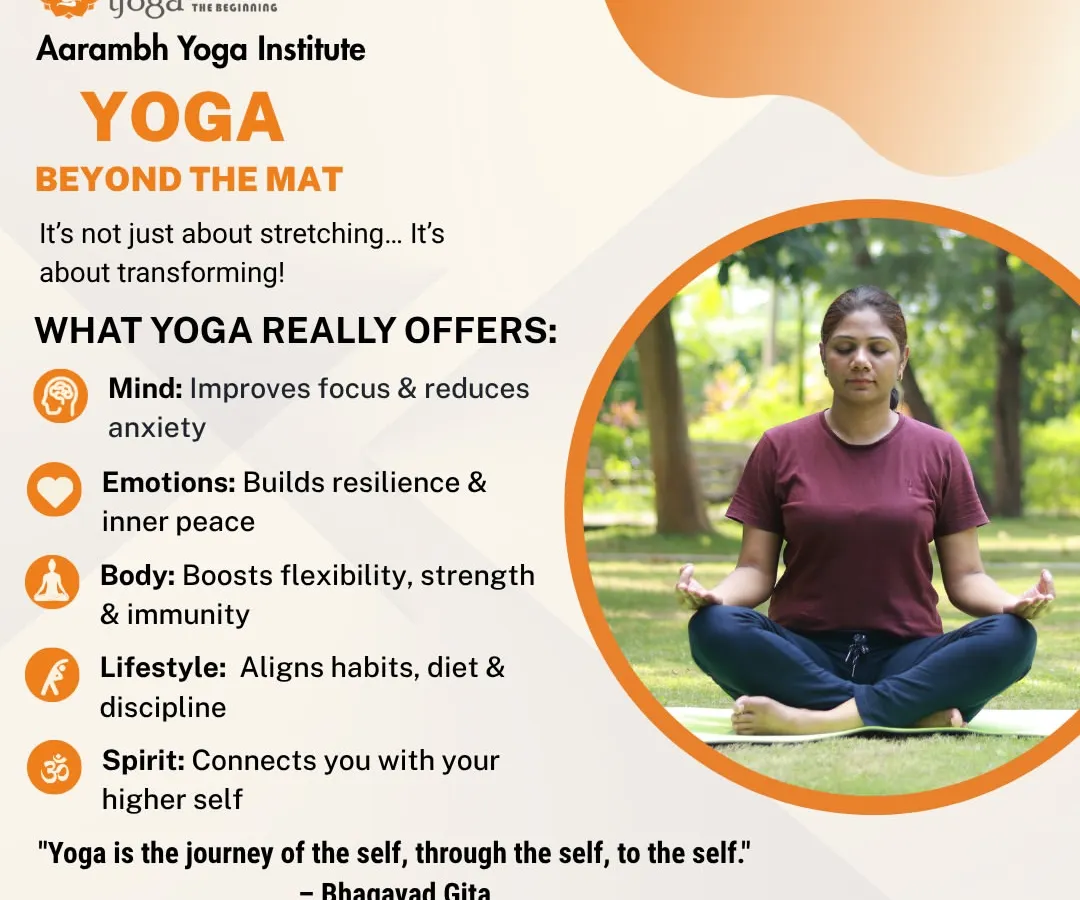 Yoga is not just about physical postures; it is a holistic journey of transformation. My approach focuses on improving your mind, balancing emotions, strengthening the body, aligning your lifestyle, and connecting you to your spirit. It is a complete path to well-being.