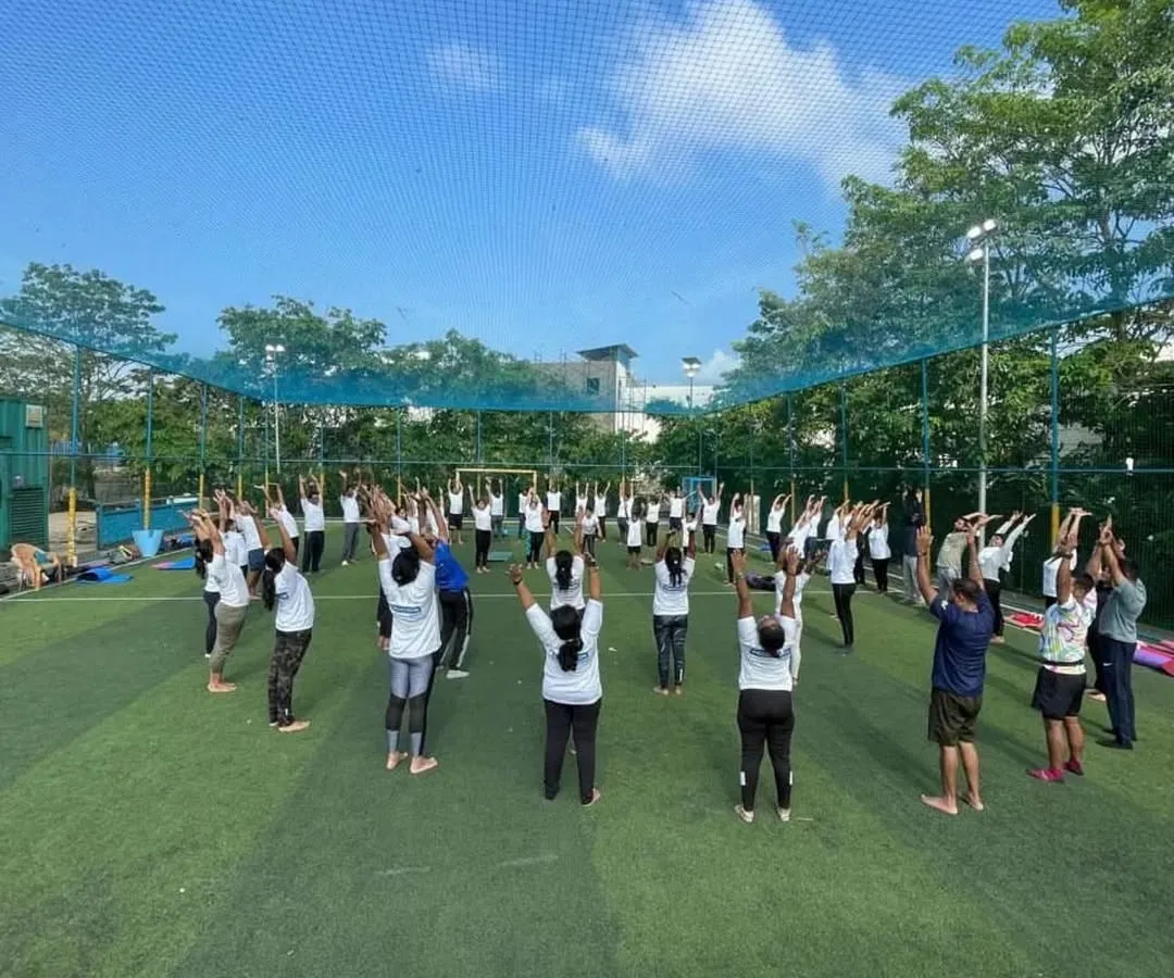 This is the energy of our community. A large outdoor group yoga session where we connect with nature and each other. Whether you are a beginner or an experienced yogi, you will find your place here.