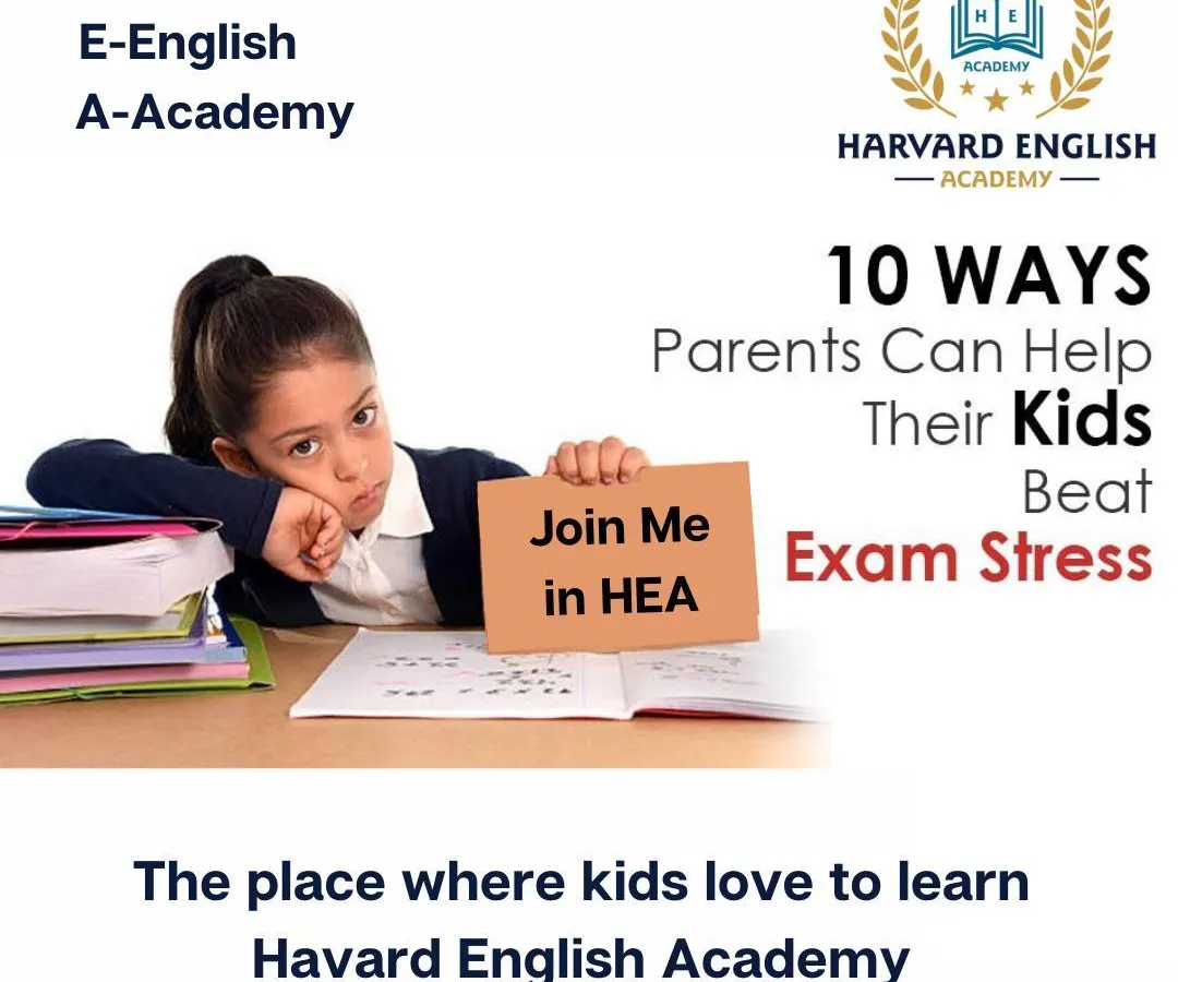 We understand that exams can be stressful for children. This graphic shares tips for parents and highlights how our Kids English Program focuses on building core skills without pressure, making learning a positive and empowering experience.