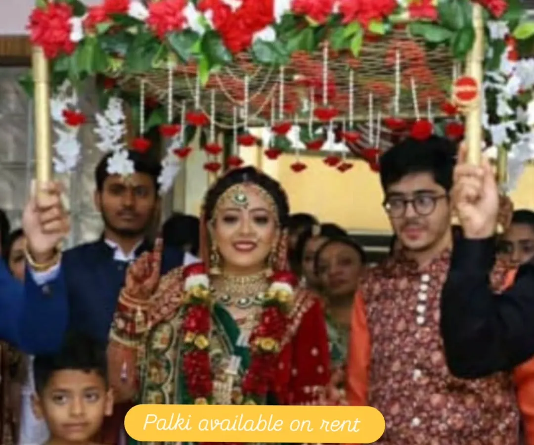 For a timeless and classic bridal entry, I offer this stunning red and white floral chadar. It brings a traditional elegance to your special day, ensuring all eyes are on you.