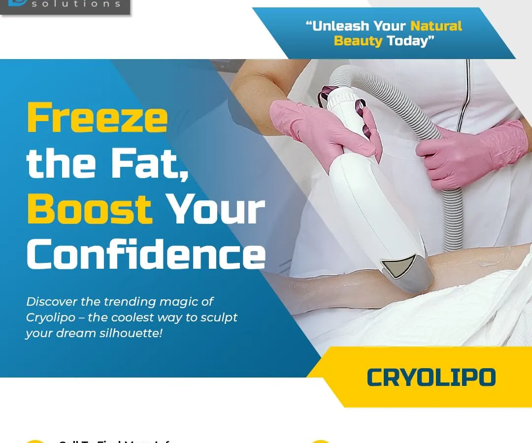 Here you can see the Cryolipolysis applicator in use. This non-surgical procedure, often called fat freezing, precisely cools and eliminates stubborn fat cells without harming the surrounding tissue. It is a safe and effective way to target specific areas that don't respond to diet and exercise.