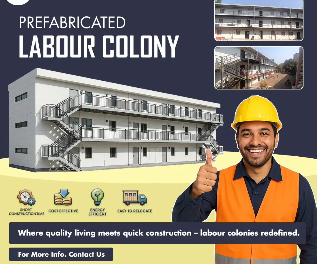 This is a prime example of our prefabricated labour colony solutions. We design and construct multi-story housing that is cost-effective, energy-efficient, and can be deployed rapidly, providing quality living spaces for workforces on-site.