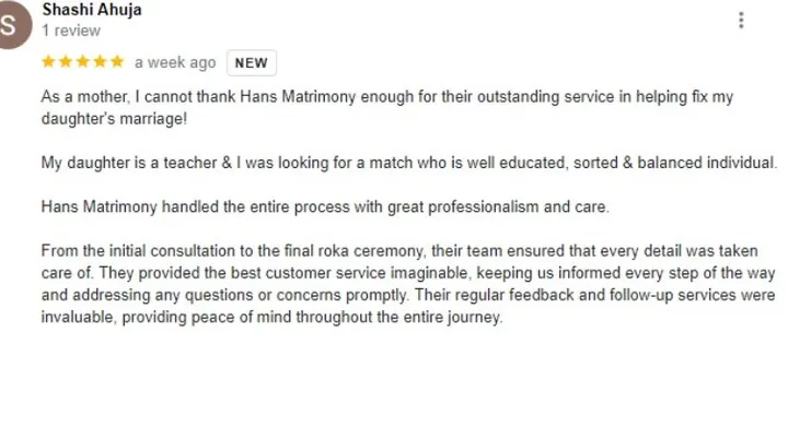 It brings me immense joy to receive feedback like this from a happy mother. My goal is always to provide peace of mind and professional care, ensuring every detail is handled from the first talk to the final ceremony.