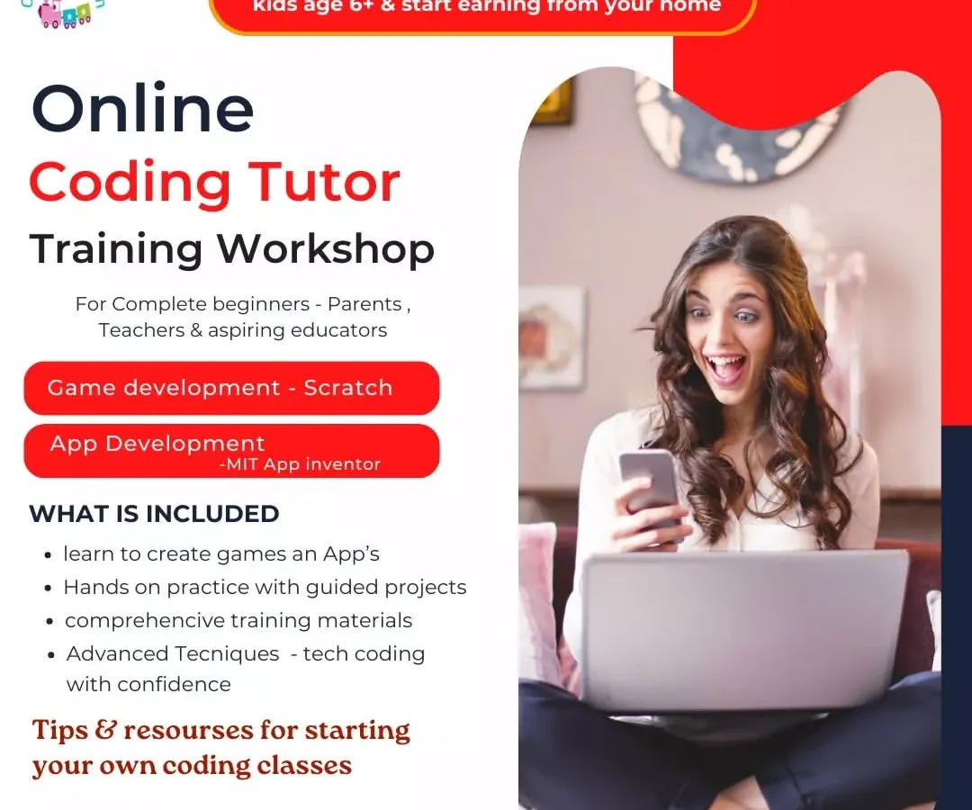 Here’s everything you get in our comprehensive training. We cover both game development with Scratch and app development with MIT App Inventor, giving you the practical skills and confidence to start teaching right away. No coding background required, we start from zero.