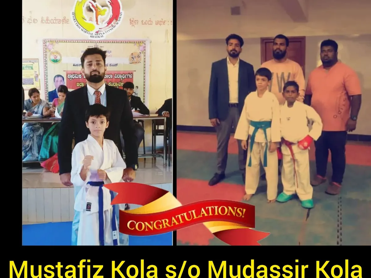 A historic achievement for our academy. We are incredibly proud of Mustafiz Kola, the first student from the entire Uttar Kannada District to win a Gold Medal at the State Level and qualify for the National School Karate Sports. This is the result of pure dedication.
