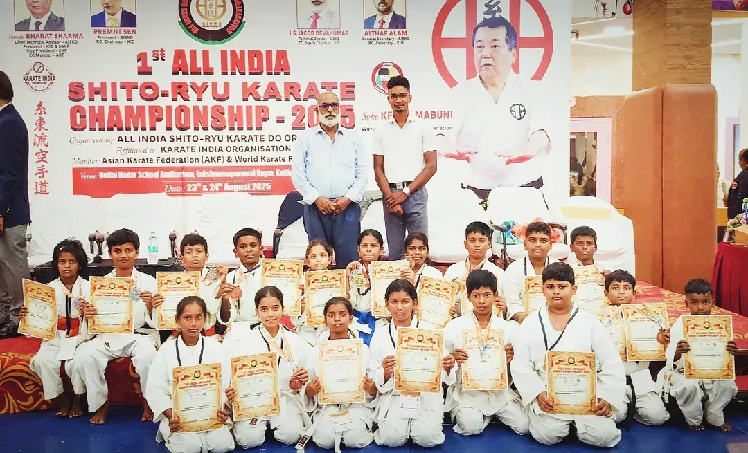 I am so proud of my young warriors! This is our team after a successful run at the 1st All India Shito-Ryu Karate Championship. Seeing them with their certificates and medals is the greatest reward for a coach.