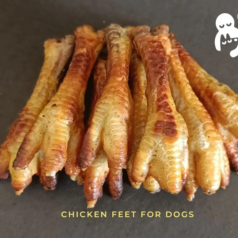 Take a look at our baked chicken feet, a perfect natural chew for your dog. They provide a satisfying crunch that helps clean teeth and are a fantastic natural source of glucosamine and chondroitin for supporting healthy joints.