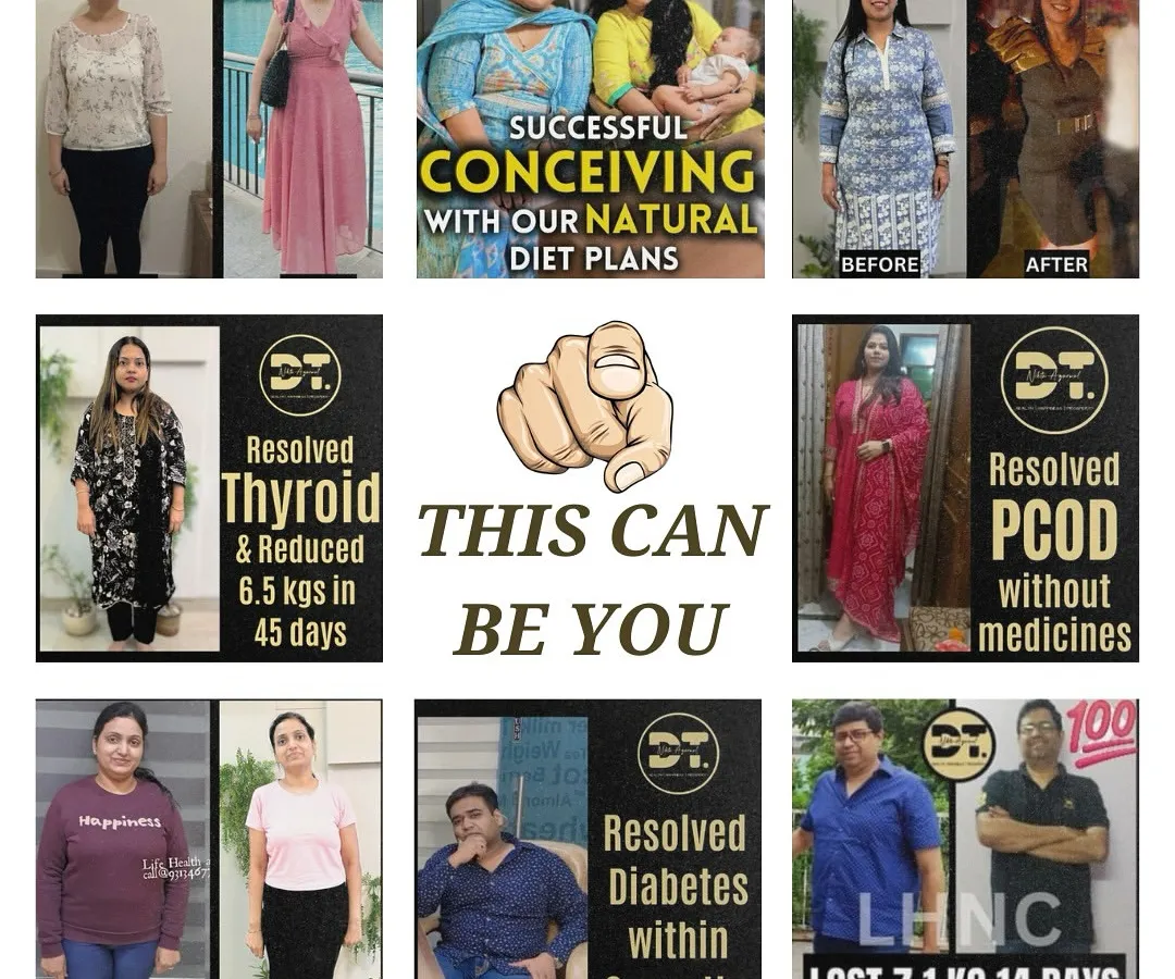 This can be you. Whether you are struggling with PCOD, thyroid issues, diabetes, or trying to conceive, the right nutrition plan can make all the difference. These are just a few examples of the real results my clients have achieved, not with magic pills, but with simple changes to their diet.