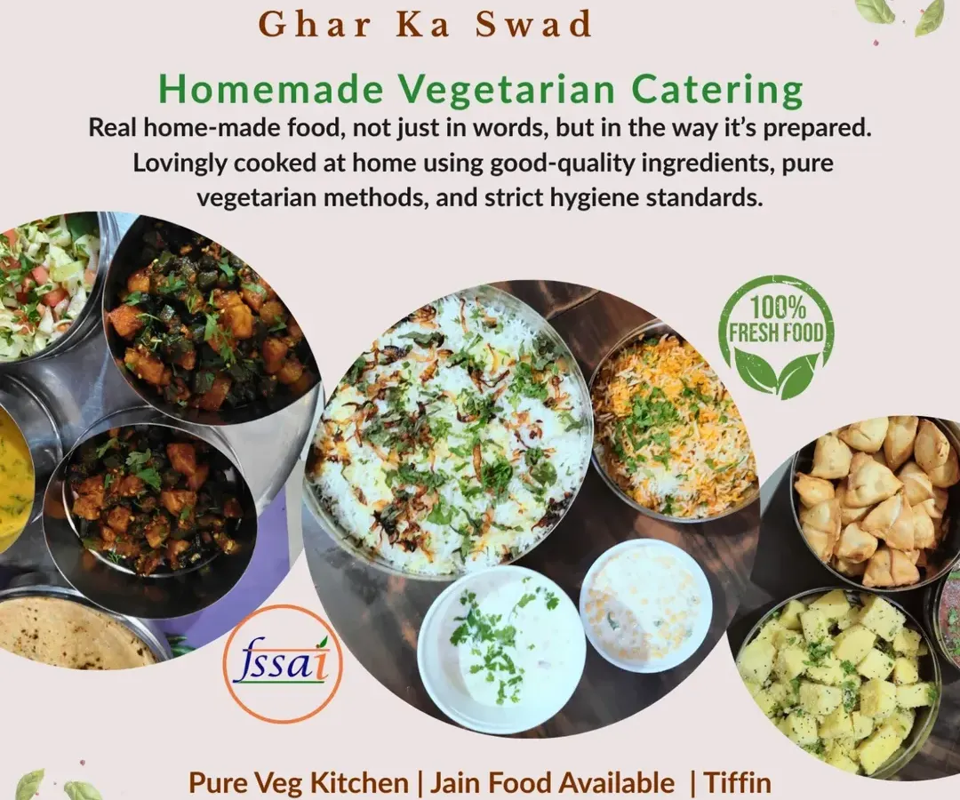 My promise to you is simple: real homemade food, prepared with the best ingredients and the highest standards of hygiene. I offer pure vegetarian catering for house parties, poojas, and office gatherings. If you have special dietary needs, I can also prepare dedicated Jain food. This is food that tastes like it came from a mother's kitchen, because it did.