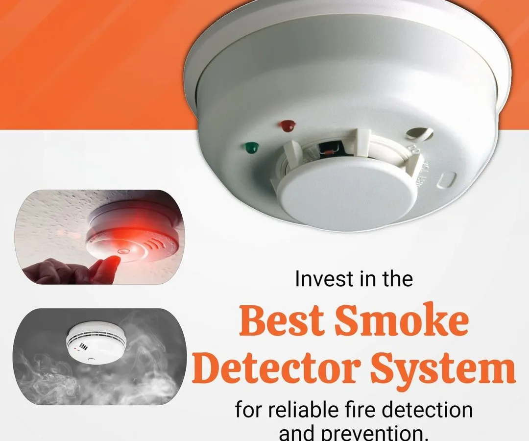 Fire safety is non-negotiable. I install high-sensitivity smoke detector systems that provide early warnings in case of a fire. The system includes visual alerts with a flashing red light and is essential for kitchens, offices, and homes.
