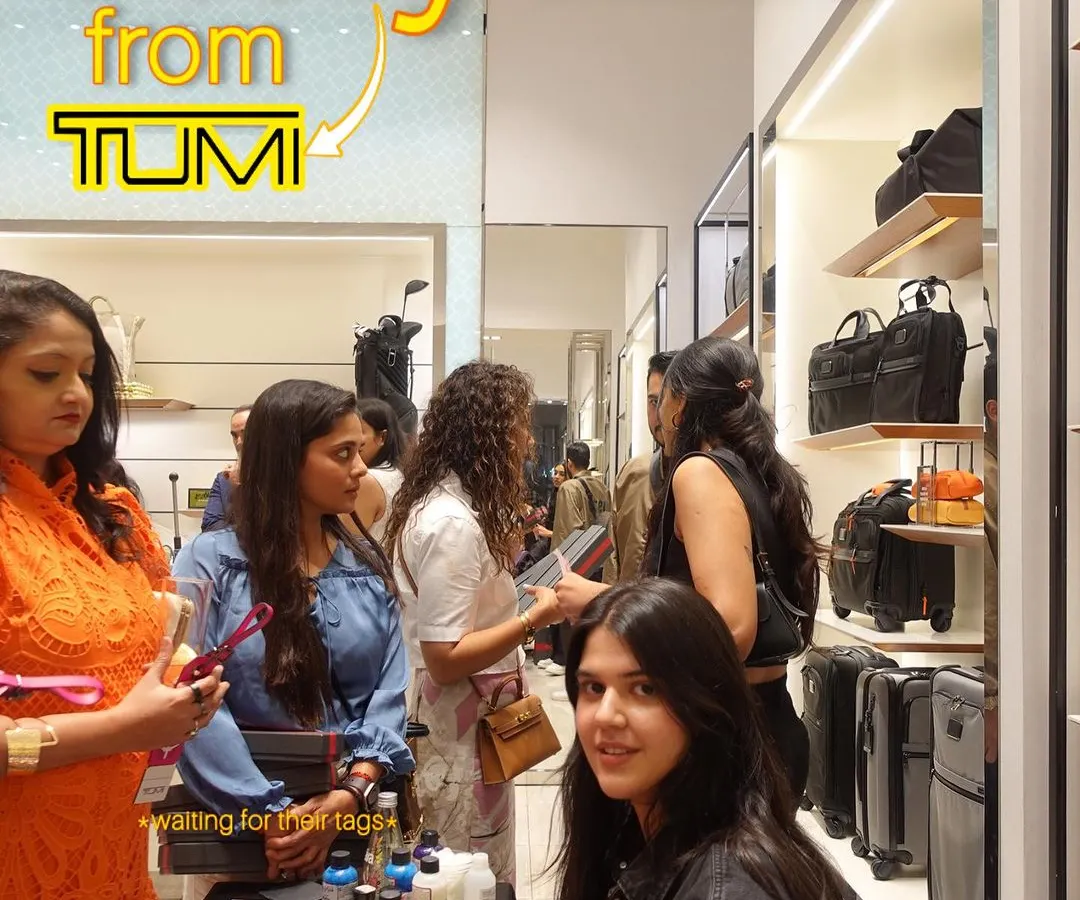 Here's a storytime from my first luxury brand collaboration with TUMI. I set up a live art station at their Jio World Drive store to personalize luggage tags, and the response was incredible.