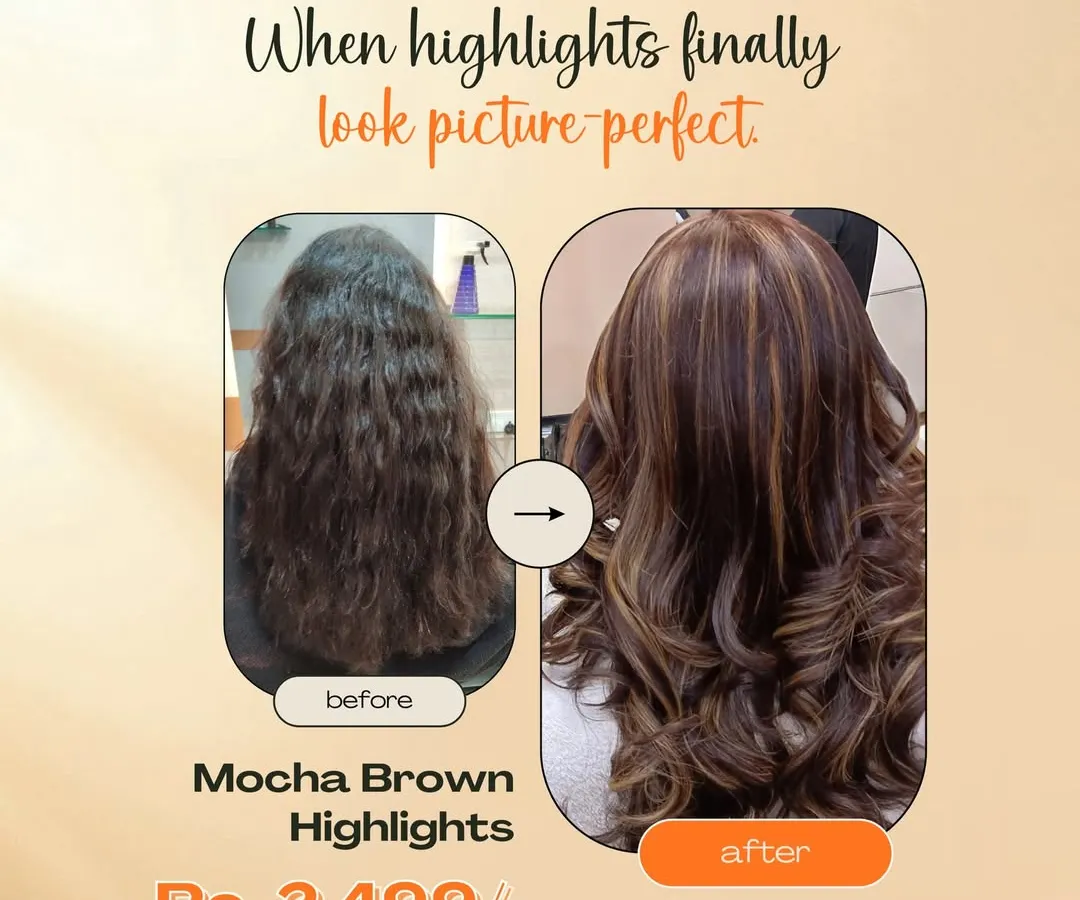 A perfect example of how the right color can change everything. I used these Mocha Brown Highlights to take the hair from a flat, single tone to a rich, multi-dimensional style with incredible shine.