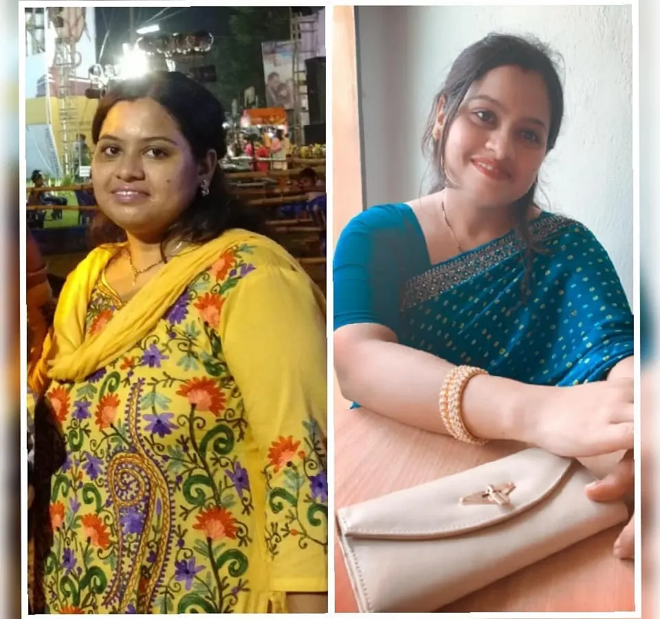 Here is a powerful before and after comparison of a client who committed to her health journey. Over four months, she not only lost significant weight but also discovered a new level of confidence. This is the real reward of building healthy eating habits.
