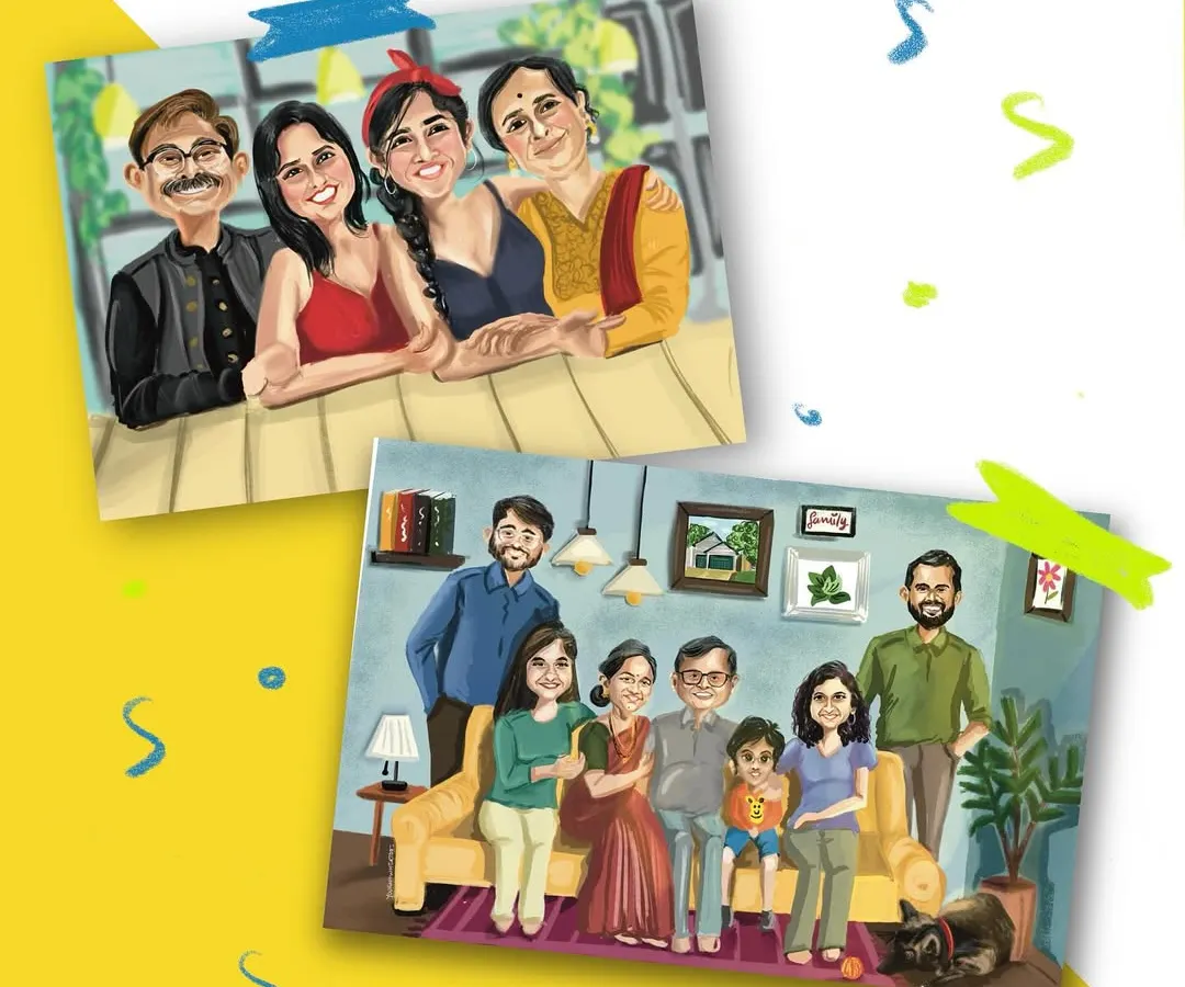 Let's capture your family's unique personality! I create fun, custom digital caricatures and family portraits that make for unforgettable gifts and home decor. We can include everyone, even the furry members of the family.