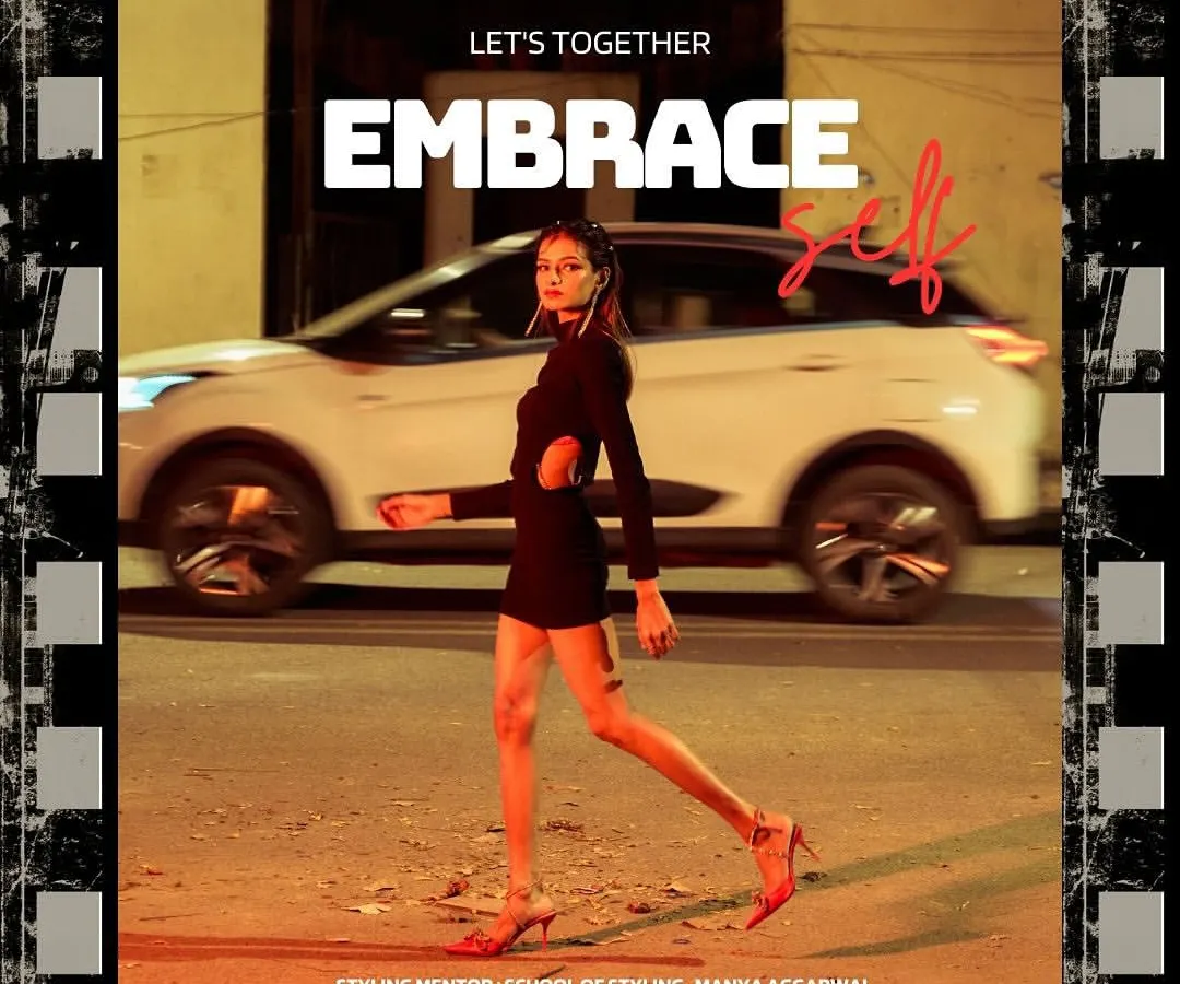 This shot is from a portfolio created by one of my students, themed 'Embrace Self'. My mentorship focuses on helping you build a professional fashion styling portfolio that gets you noticed and hired.