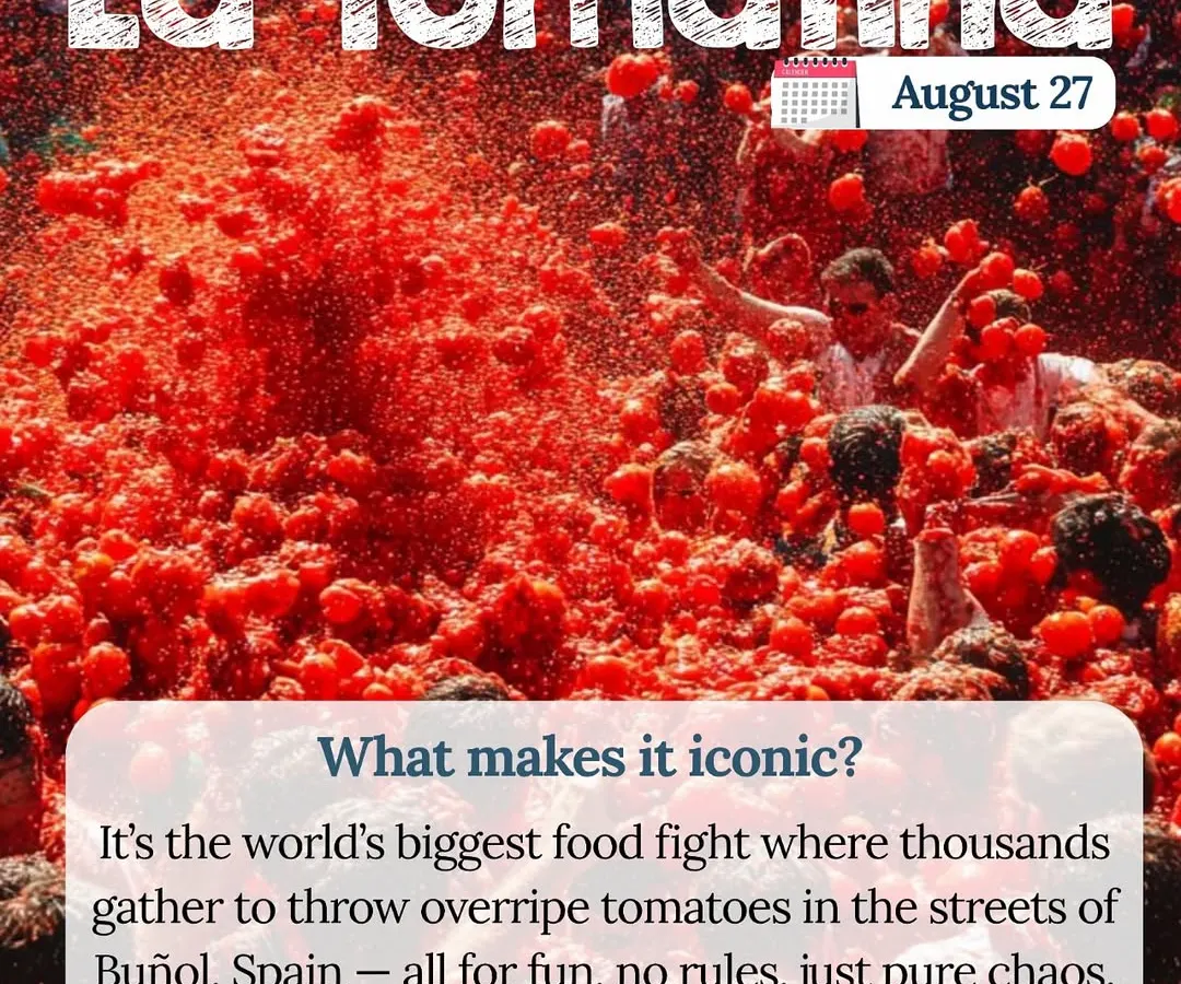 Forget everything you know about food fights. This is La Tomatina in Spain, the world's biggest tomato battle, and yes, it's as wild as it looks. We plan trips for moments like these where you can just let go and embrace the chaos.