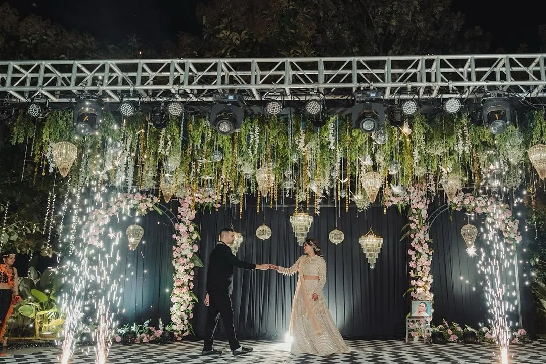 We design high-energy sangeet nights complete with dramatic stage setups, custom lighting, and pyrotechnics to create an unforgettable party atmosphere.