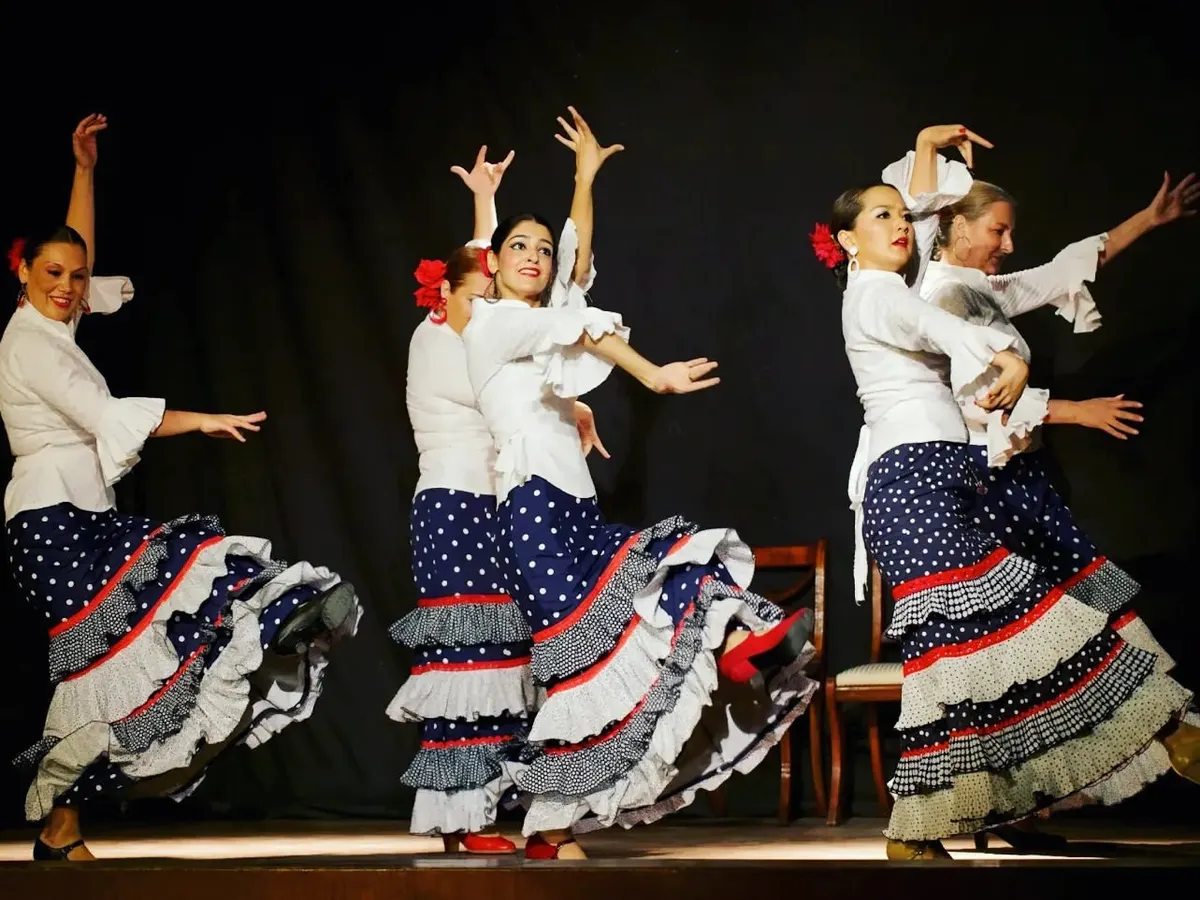 A throwback to a wonderful Flamenco stage performance with my teacher Paola Santa Cruz and her group. This expressive and powerful dance form is something I love to teach and share with my students.