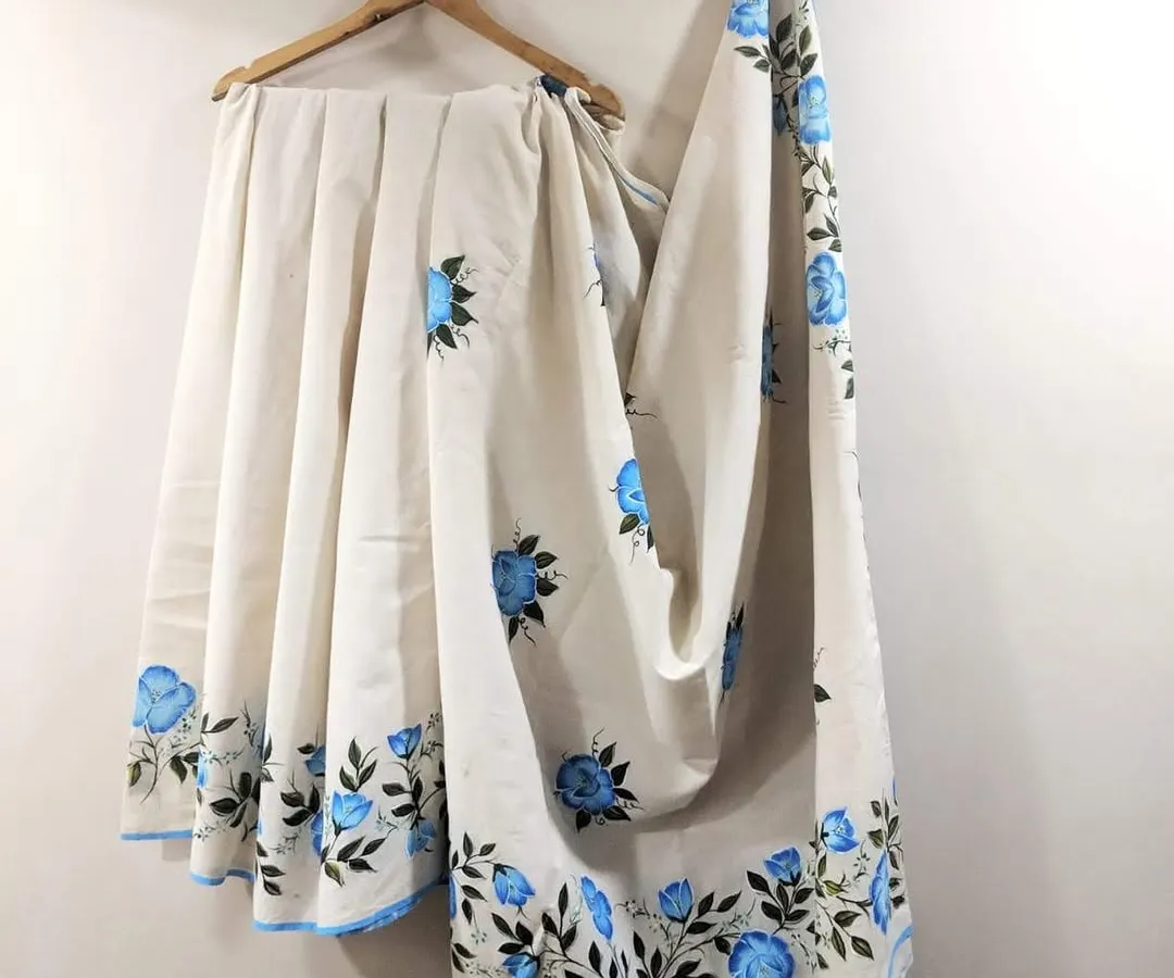 One of our favorite projects is helping you create wearable art. This hand-painted saree was brought to life in our fabric painting class, showing how you can turn a simple piece of cloth into a personal masterpiece.