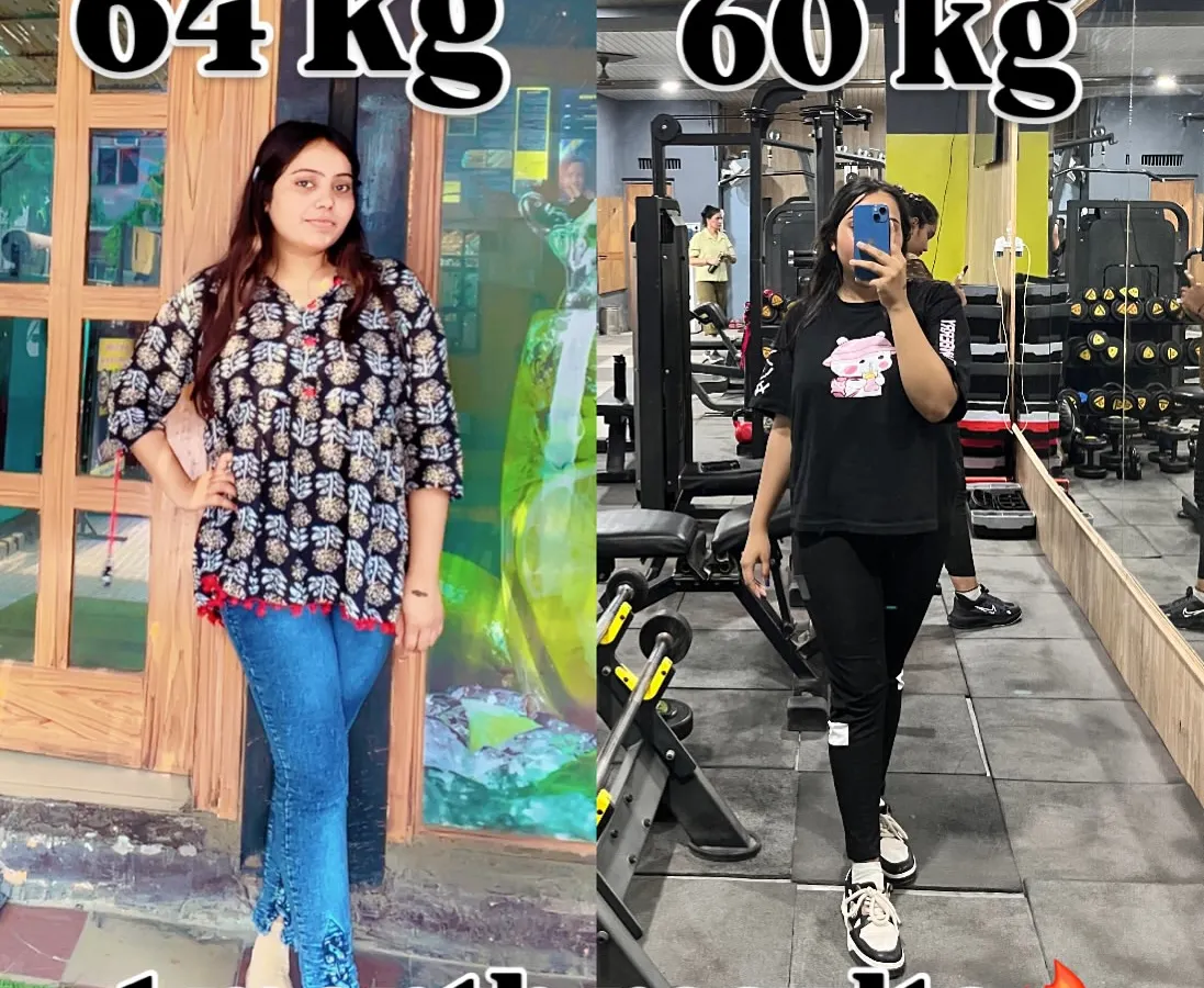 Real results in just one month. This client dropped from 64 kg to 60 kg with my personalized training and diet guidance. This is what happens when you decide to show up for yourself and do the mehnat.