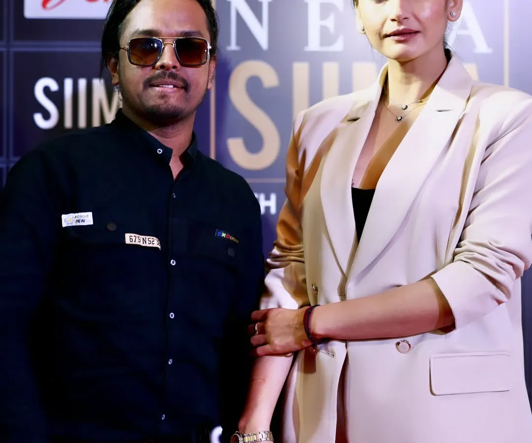 On the red carpet with actress Ragini Dwivedi at the SIIMA nomination show. Part of my service is managing celebrity appearances and ensuring seamless media coordination for maximum event impact.