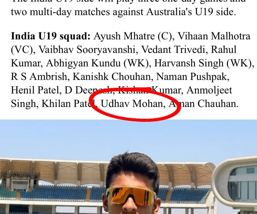 This is what we work for. It is a proud moment for our entire academy family when our student, Udhav Mohan, was selected for the India U19 squad. This is a result of his mehnat and our disciplined training.