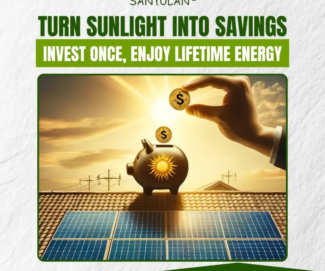 Investing in solar is like putting money in the bank. With a one-time installation, you secure a lifetime of energy, drastically reducing your monthly expenses and protecting yourself from rising electricity costs.