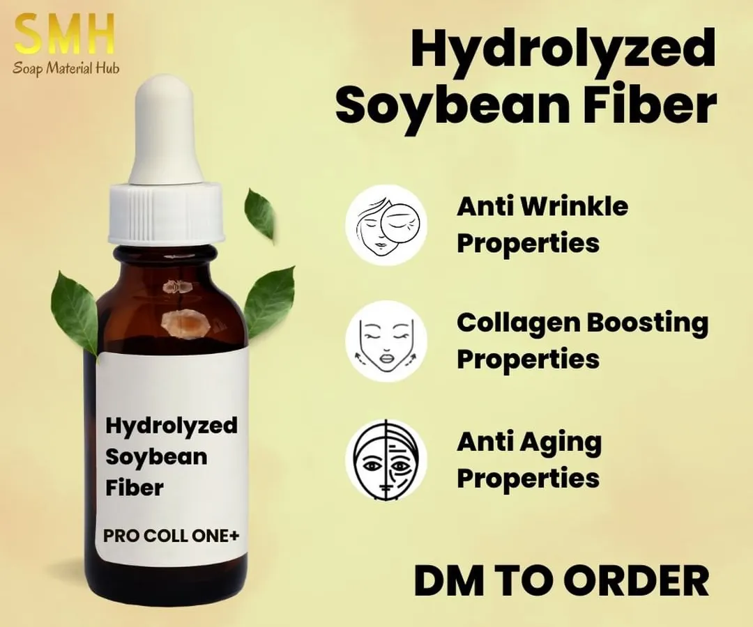 Target signs of aging with our Hydrolyzed Soybean Fiber, also known as PRO COLL ONE+. This powerful active ingredient is designed to boost collagen and reduce the appearance of wrinkles, making it a perfect addition to your DIY anti-aging serums and creams.