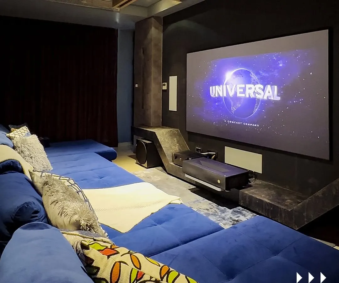 This is what movie night should feel like. I designed this dedicated home theater with plush, expansive seating and a massive screen to create a truly immersive escape, right inside your own home.