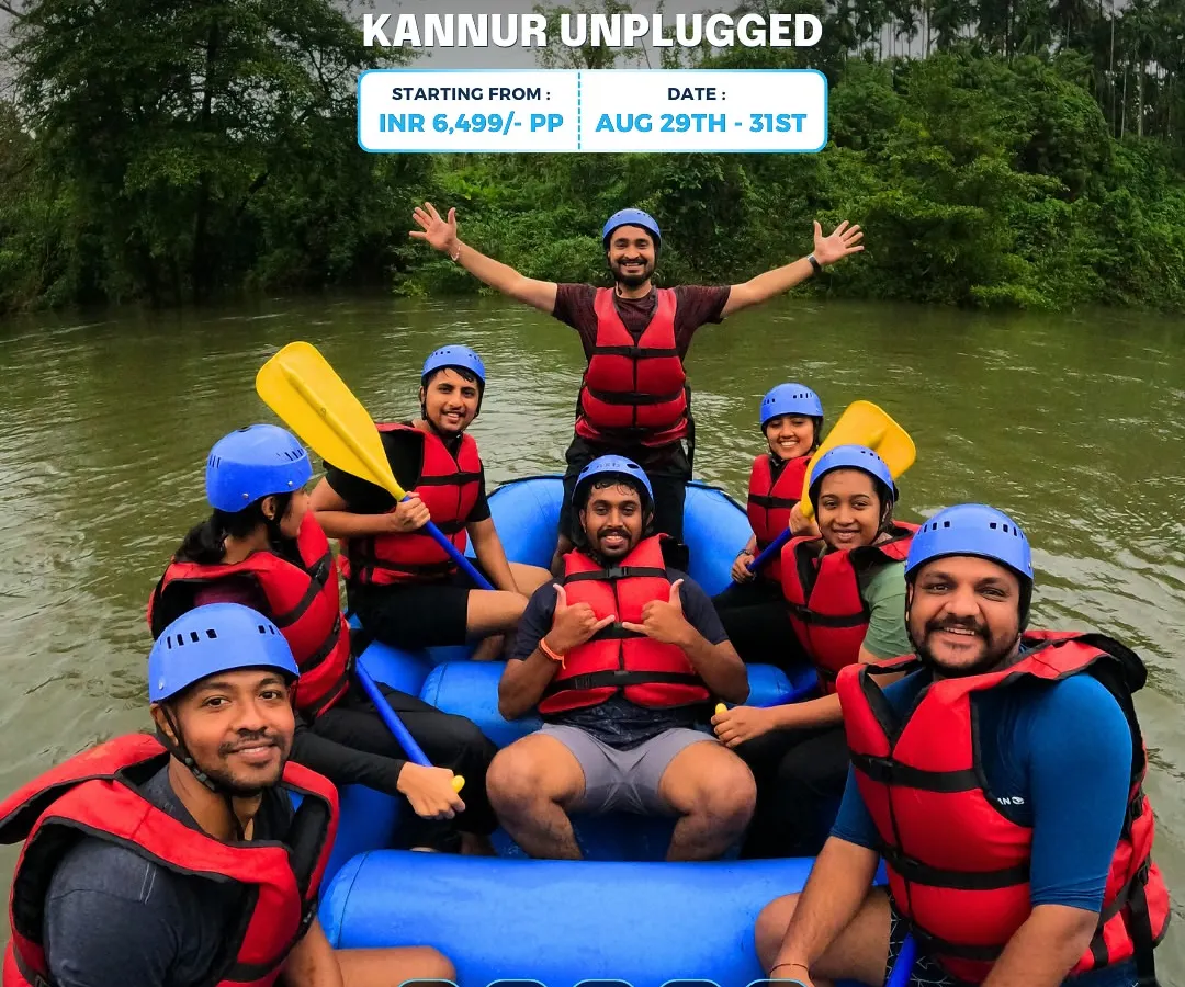 This is what pure, unfiltered fun looks like. Join us for an offbeat adventure in Malabar, where you can paddle through the exhilarating rapids of the Tejaswini river with your new squad. We provide all safety gear and expert guidance, so all you need to bring is your energy.