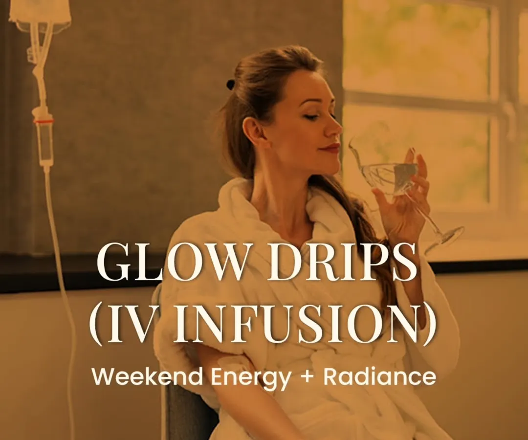 Imagine this: a moment to yourself that delivers energy and radiance for the whole weekend. Our Glow Drip IV infusion is designed for exactly that, helping you feel revived and look luminous.