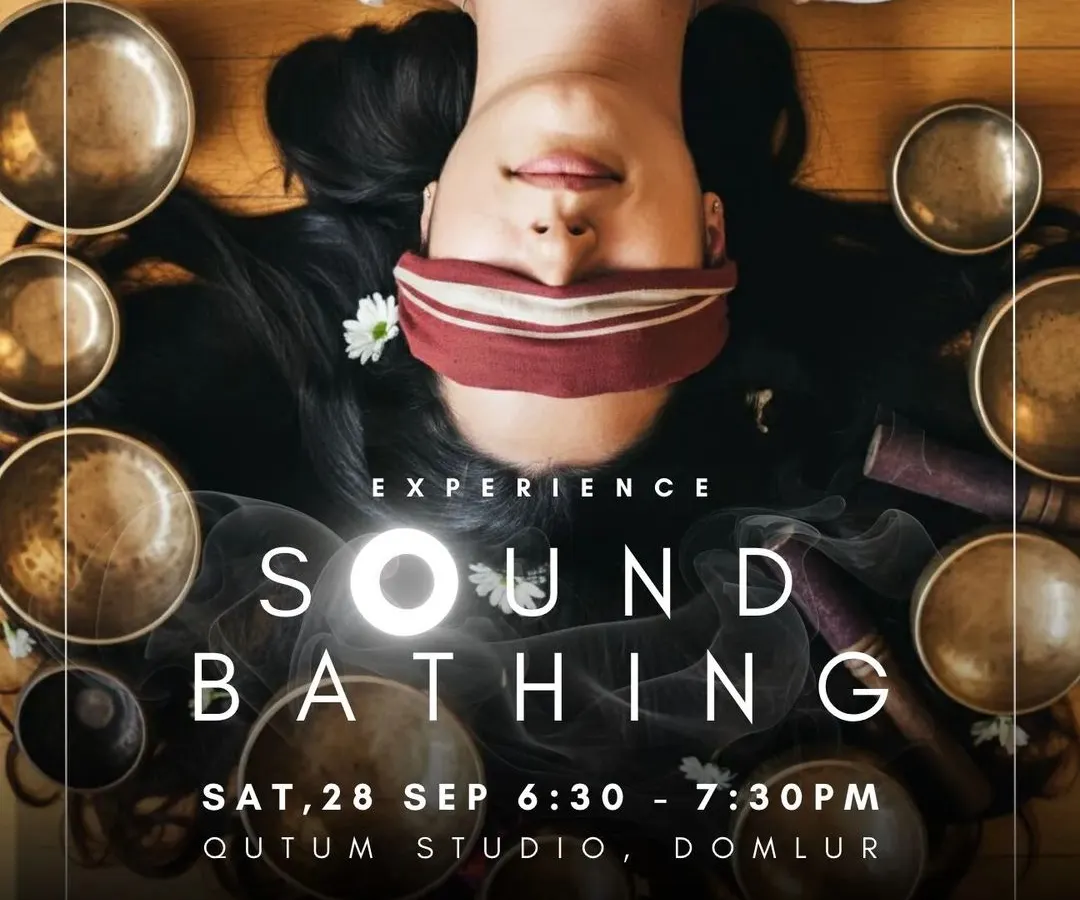 Immerse yourself in a sound bathing experience, where the vibrations of Tibetan bowls guide you into a state of deep relaxation. This poster is for one of my popular workshops in Domlur, Bengaluru, designed to help you release stress and restore your inner balance.