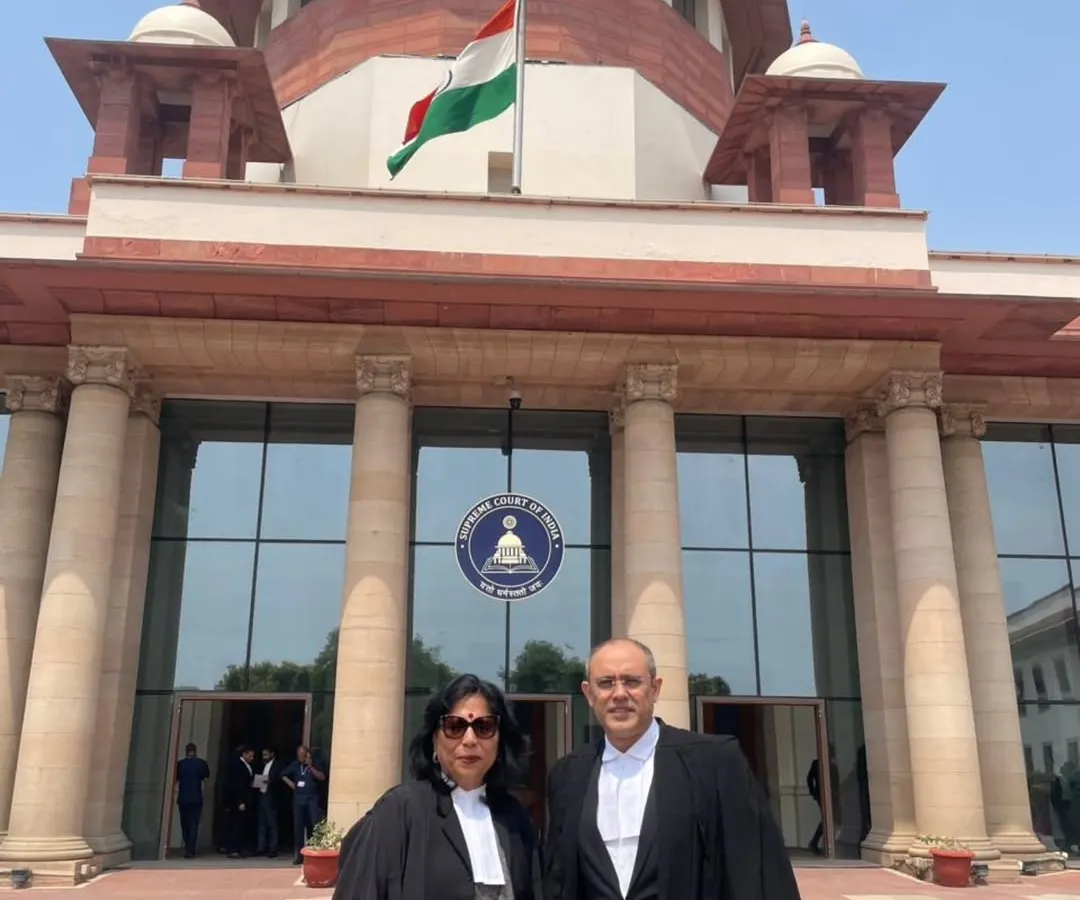 At the steps of the Supreme Court of India, where I regularly file Public Interest Litigations (PILs) and argue cases to challenge systemic injustice. Taking the fight to the highest court in the land is essential for driving national-level legal reforms and ensuring accountability.