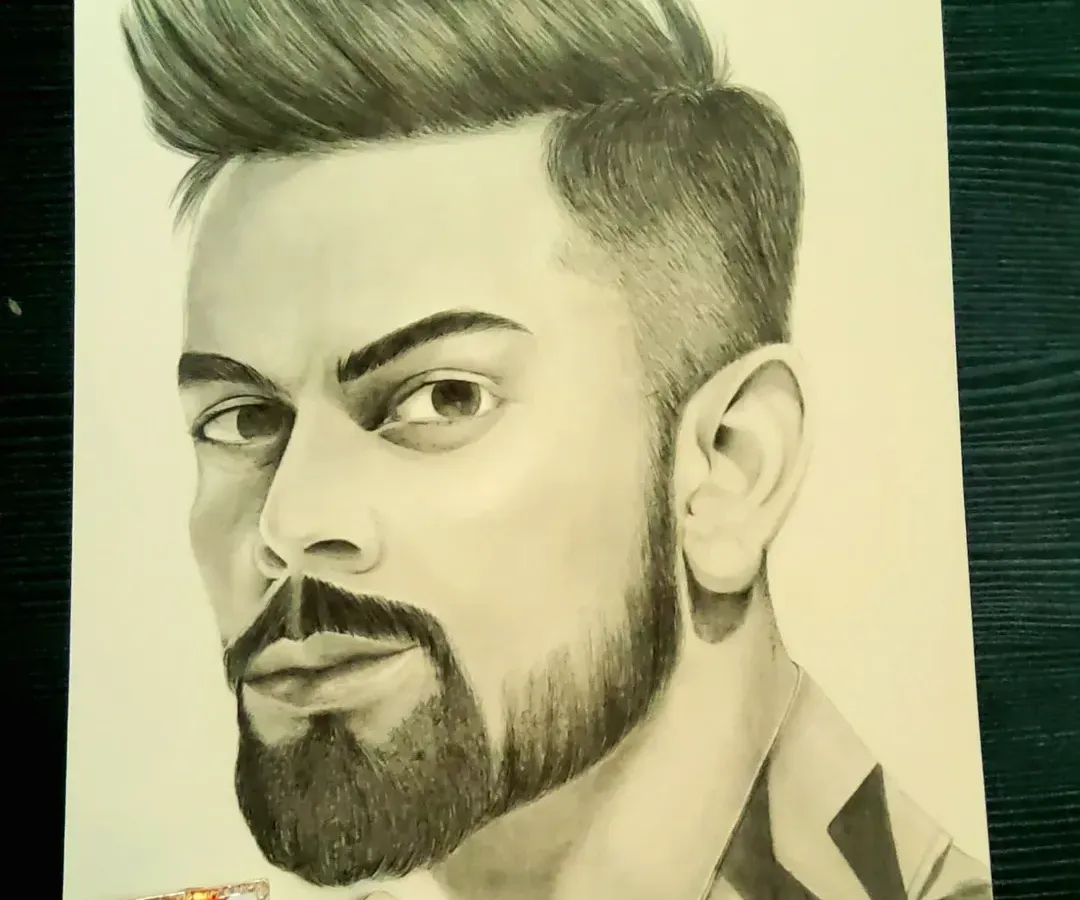 Here is a realistic graphite portrait of Virat Kohli, where I focused on capturing his intense expression. I use high-quality 200gsm paper and various graphite pencils to achieve this level of detail and depth in my custom sketches.