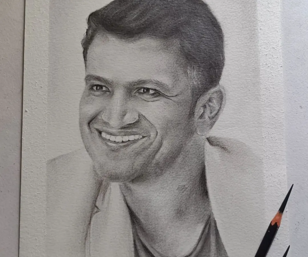A tribute to the legend, Puneeth Rajkumar. This realistic graphite pencil portrait is one of my favorites, where I focused on capturing the warmth and kindness in his unforgettable smile.
