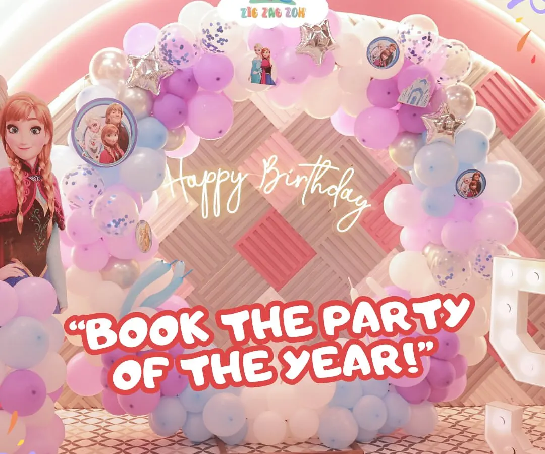 Let it go and party! We bring magical worlds like Disney's Frozen to life with our super-duper themed decorations. This beautiful balloon arch and backdrop created the perfect winter wonderland for a special birthday celebration.