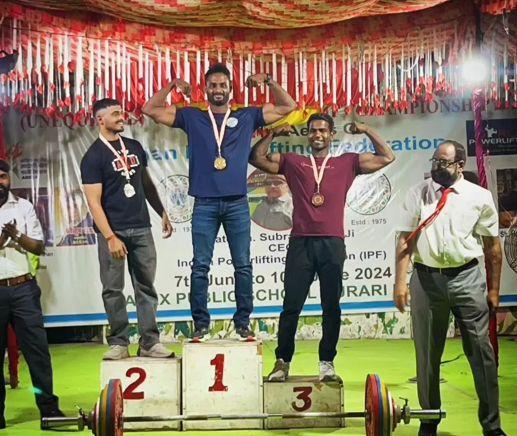 My athletes on the podium. This is the end goal of all our training. We don't participate, we dominate. This is a Senior National Deadlift Championship win.