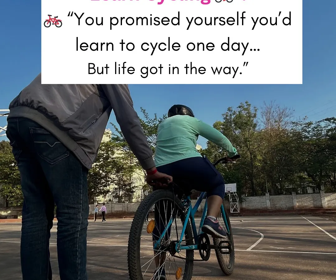 You promised yourself you would learn one day, and I'm here to tell you that day is now. It is never too late to learn. This image captures the supportive, personal training I provide to help you cross this goal off your bucket list.