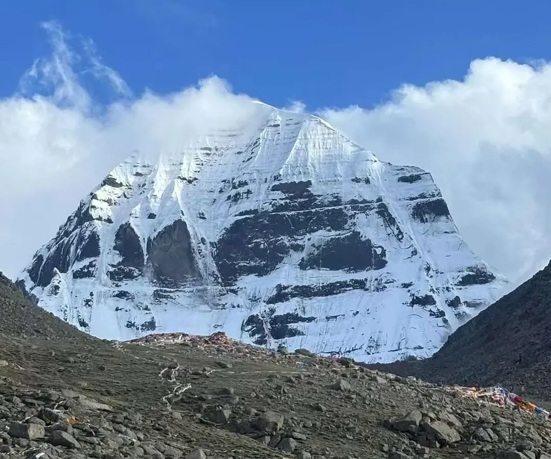 The awe-inspiring view of Mount Kailash, the sacred abode of Lord Shiva. This challenging yatra is a true test of spirit and a once-in-a-lifetime pilgrimage.