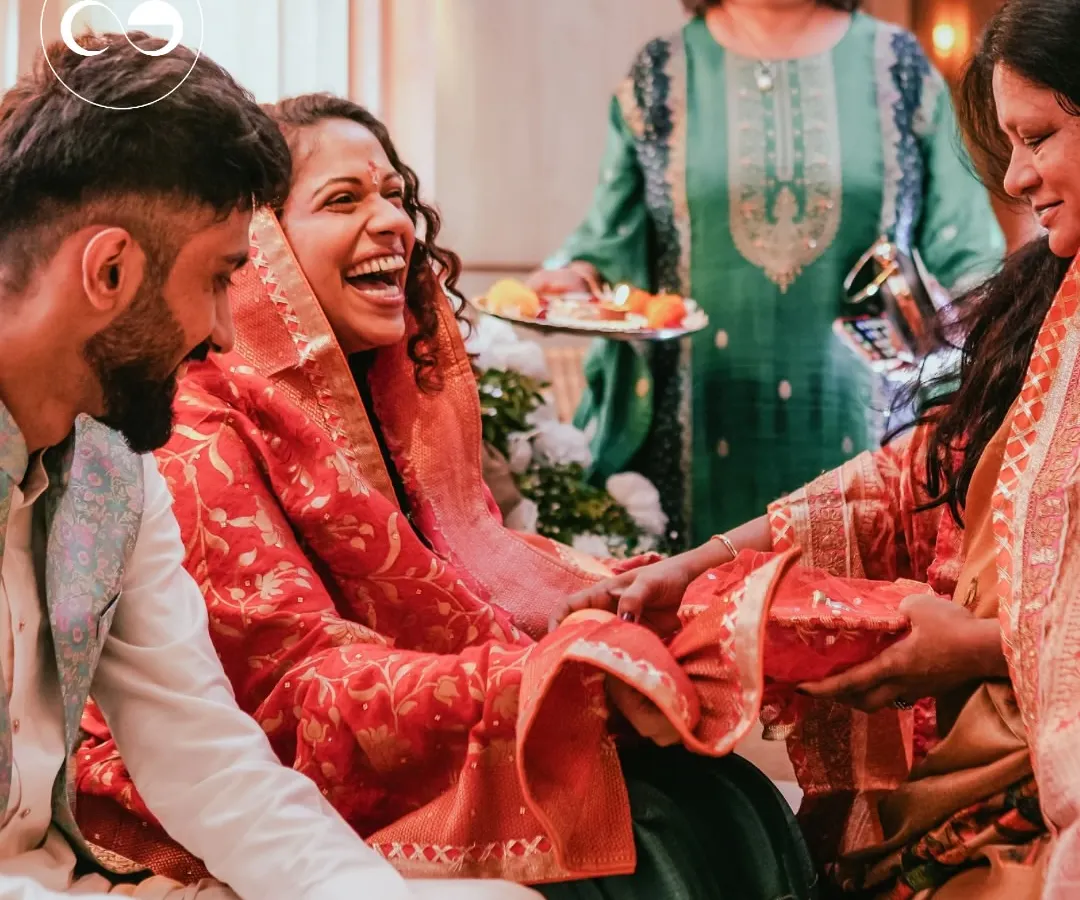 Capturing pure, unscripted joy is what I live for. This beautiful moment from an intimate Roka ceremony reflects the warmth and happiness that I strive to create, ensuring your memories are as heartfelt as the celebration itself.