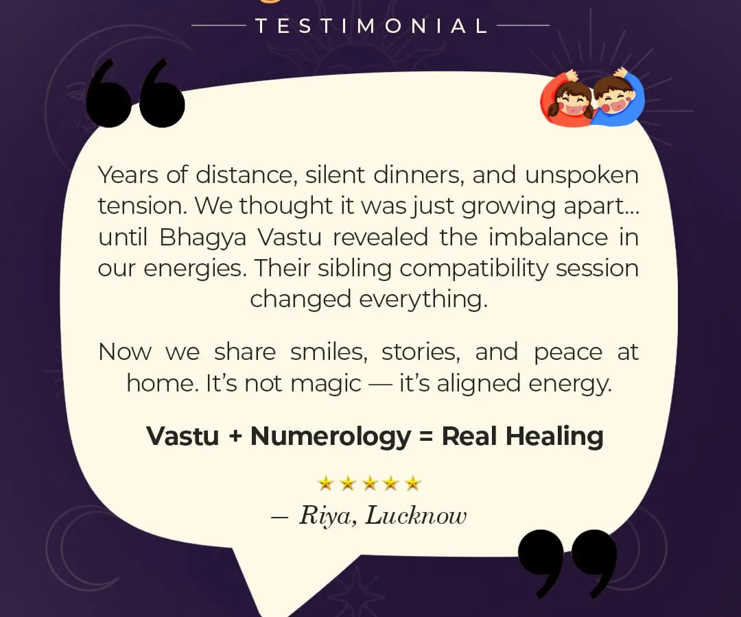 This is why I do what I do. Riya's story shows how aligning sibling energies through a Vastu and Numerology compatibility session restored peace and connection in her family. It’s not magic, it’s about correcting energetic imbalances to heal relationships from the root.