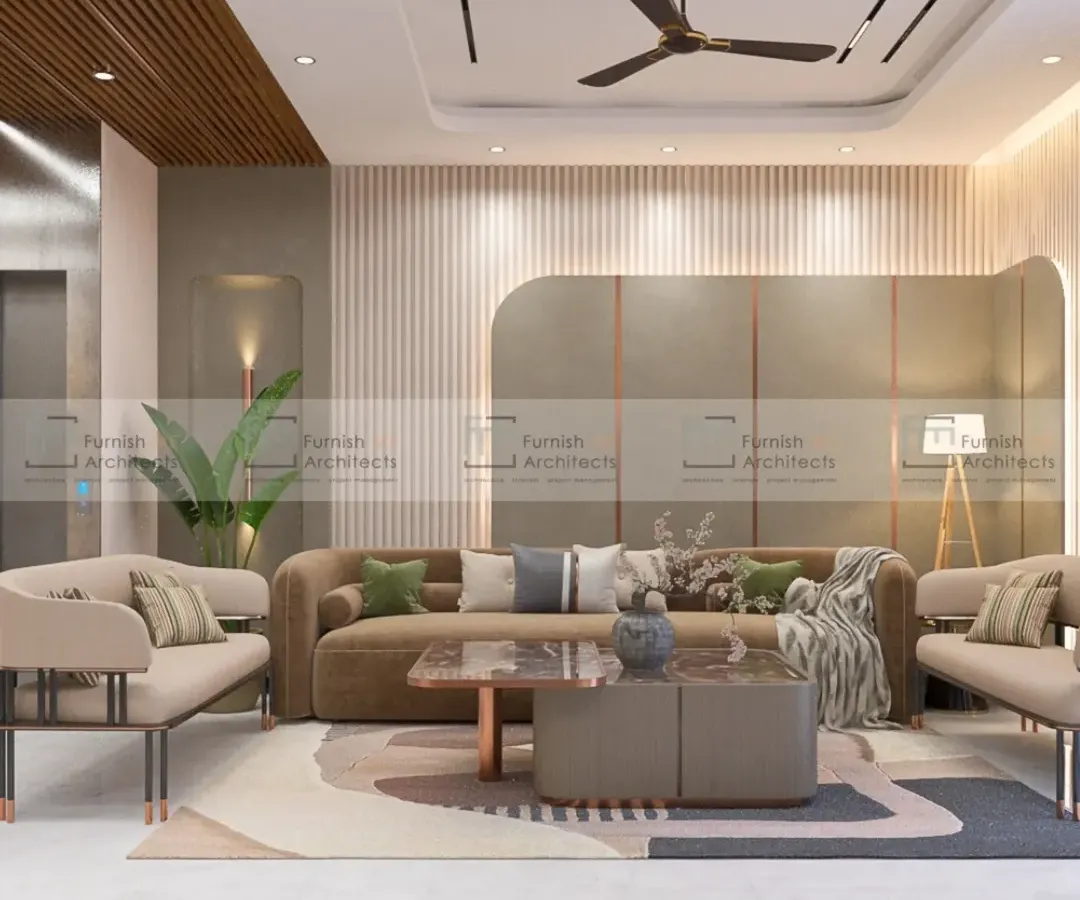 We see the living room as the heart of the home. This space balances comfort with modern elegance, using a mix of soft neutral tones, rich textures, and clean furniture lines to create a warm, welcoming atmosphere for family and friends.