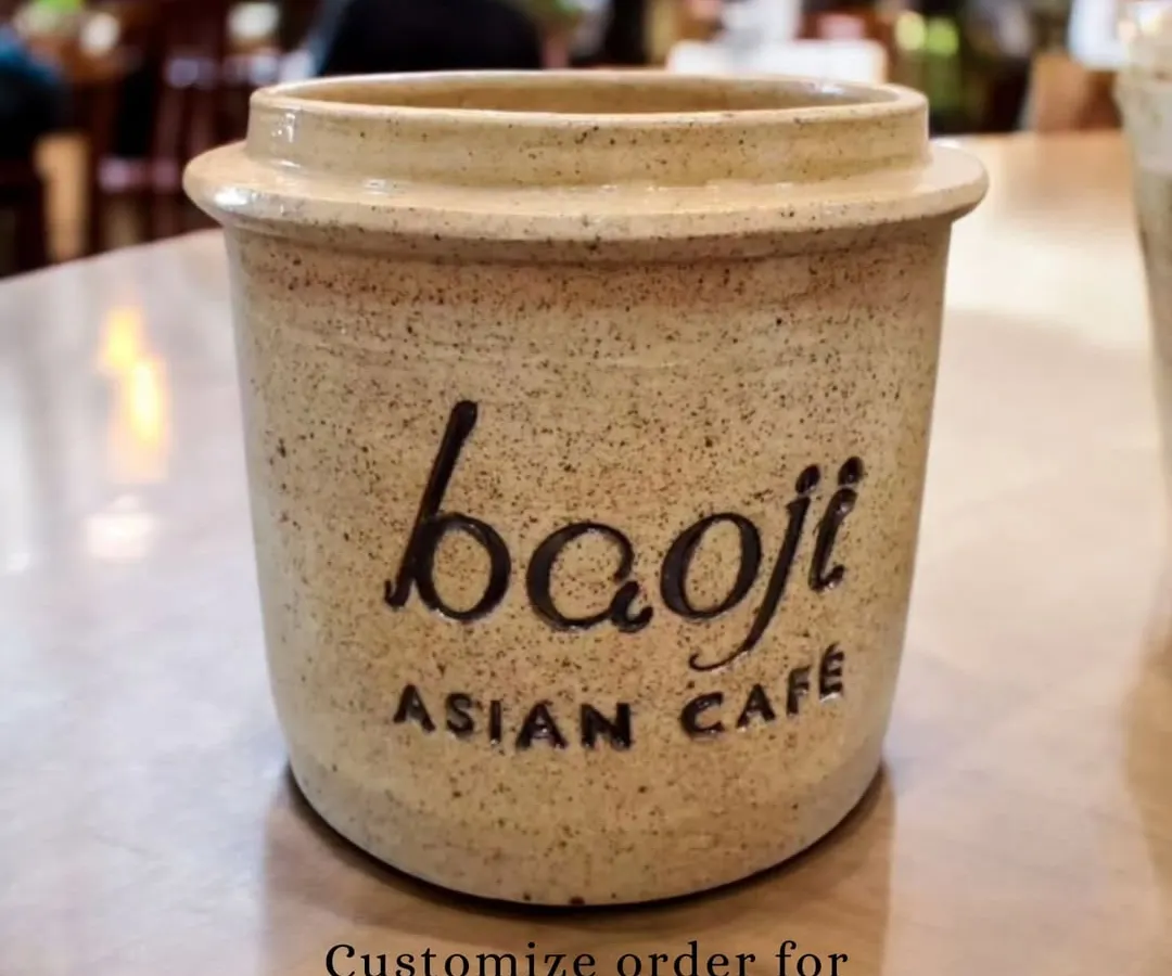 I create branded ceramics that carry your business's identity, like this custom caddy I designed for Baoji Asian Cafe in Mumbai. It’s a functional piece that adds a touch of handmade warmth to their tables.