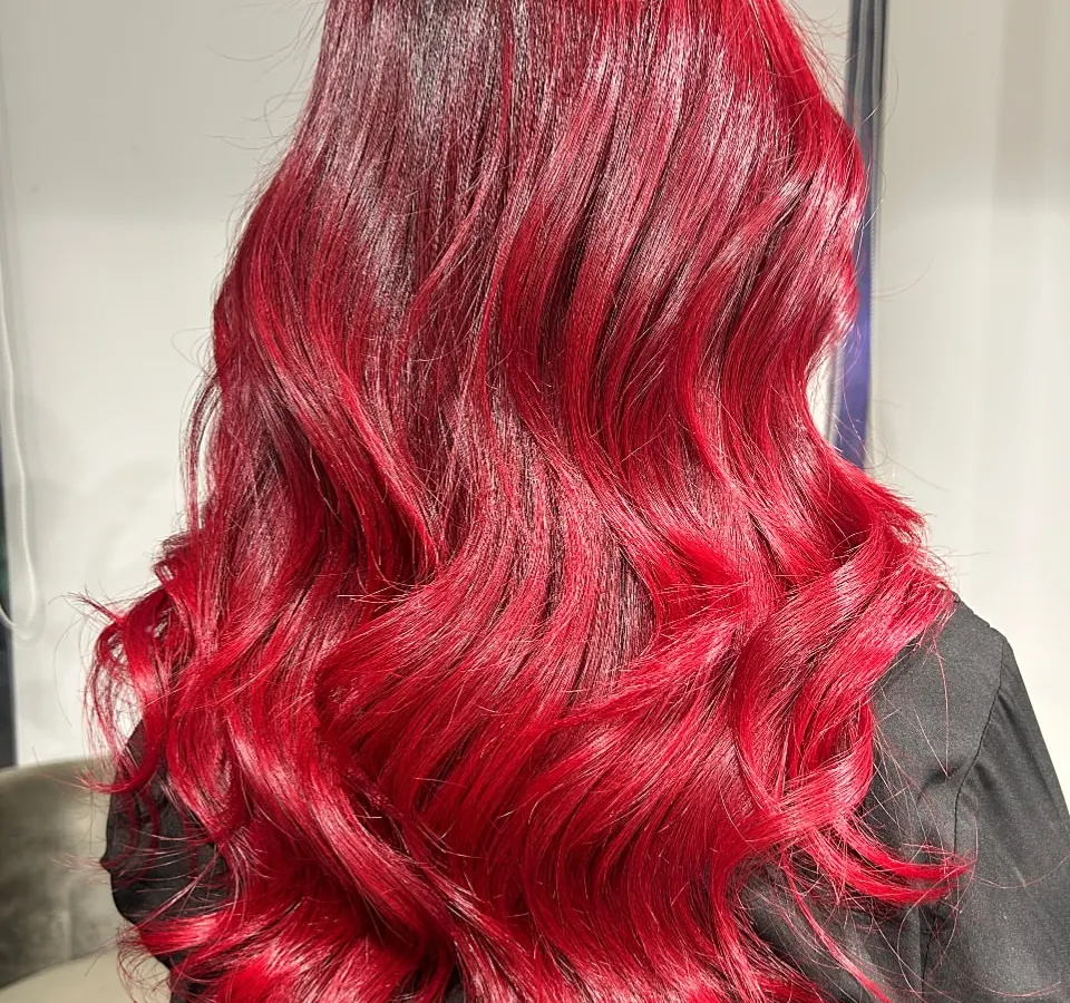 This isn't just red, it's power red. I love creating bold, vibrant global colors that make a serious statement and are full of shine.