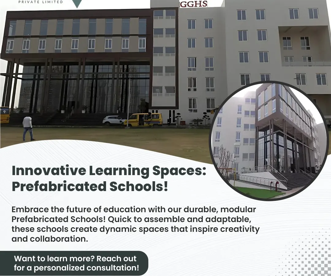 Yes, it's possible to build a full school without bricks or cement. This is one of my prefabricated school buildings, constructed with a durable MS structure and modern panels to create an inspiring learning space quickly and affordably.