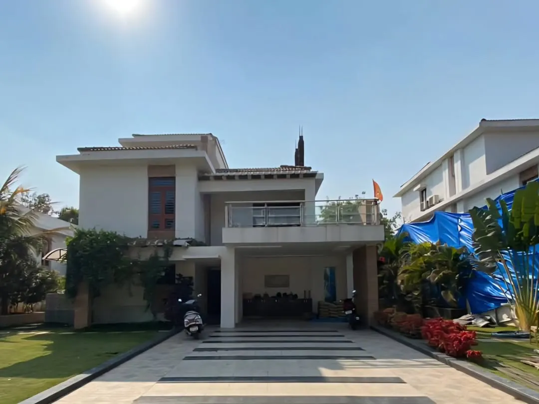 The original state of the Hyderabad villa, a conventional structure that served as the foundation for our comprehensive redesign. This image represents the starting point of our architectural intervention.