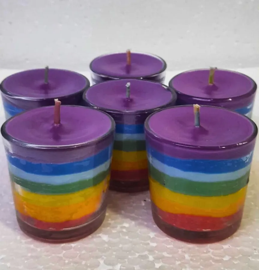 I created these 7 Chakra candles to help you find balance and harmony. Each colorful layer corresponds to a different energy center, guiding you toward inner peace with every flicker of the flame.